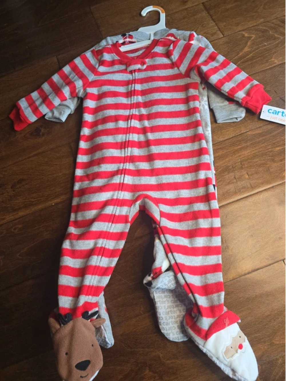 12m brand new fleece pajamas, christmas from carter's item, 41G6